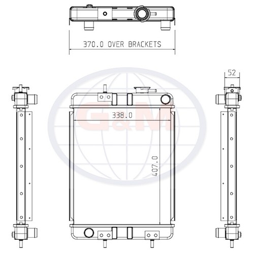 Radiator for jcb mini - for,