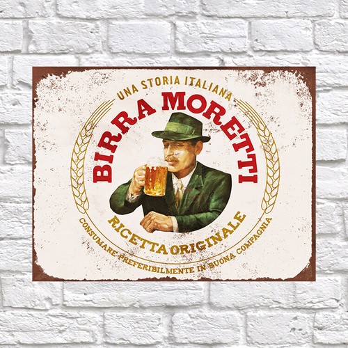Birra moretti retro metal - retro,