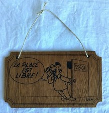 French Toilet / Bathroom Occupied / Engaged  Occupe / Libre Free Hanging Sign.