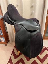 Thorowgood T4 GP Saddle, 17" - fitted with yellow gullet (XX-Wide)