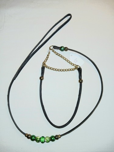 Collar brown leather - brown,
