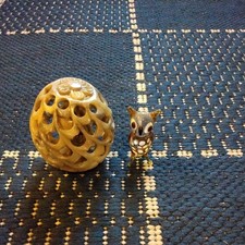 2 vintage owl figurines one is