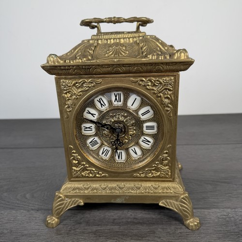 Gold brass cherub carriage - brass,