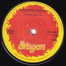 70s Reggae HENRY & LIZA hole under cratches 1973 UK 7" Vinyl 45 N Mint