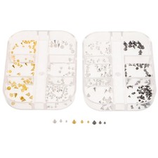  2 Boxes Rivet Nail Art Accessories Decorations Charms Metal Spikes for Crafting