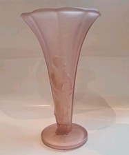 Art Deco Vintage Pink Frosted