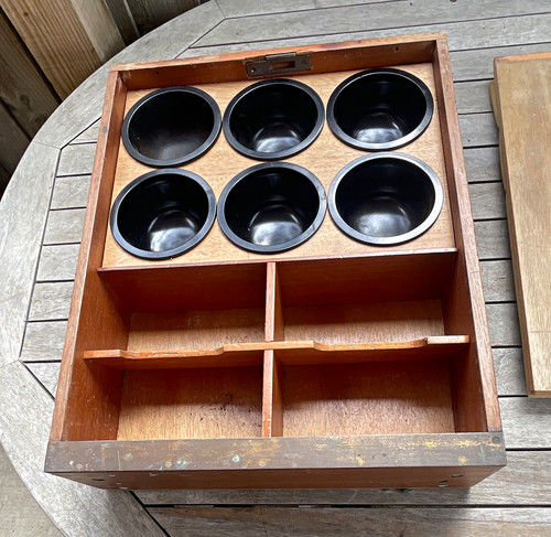 Antique vintage wood brass - antique, wood/brass
