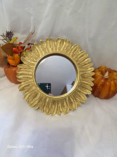 Gold sunburst leaf framed - sunburst,