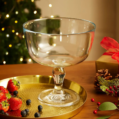 Glass trifle bowl new - trifle, box.