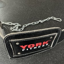 York Leather Dipping Belt Dip Chin Pull Up Weight Lifting Weighted with Chain