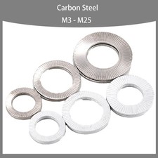 Carbon Steel M3 M4 M5 M8 - M25/7mm - 48mm Double Sides Serrated Locking Washers