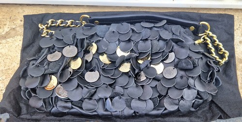 Biba black leather shoulder - biba,