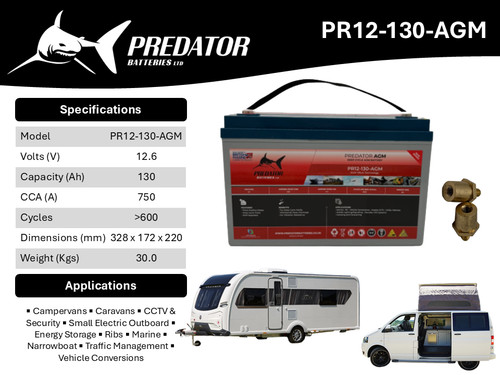 Predator agm leisure battery - predator,
