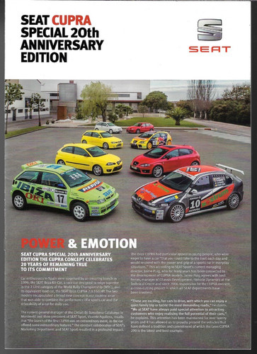 Seat cupra 20th anniversary - seat,