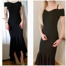 Lucy wang boutique margret open shoulder fishtail dress in medium