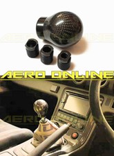 Carbon fiber round gear knob - fiber,