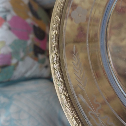 French glass dessert plate