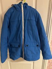 Next Padded, Fleece Lined, Hooded Jacket, Blue, Winter Jacket Rain Coat
