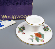 Wedgwood "Kutani Crane" Candle Holder Squat Candlestick. Vintage bone china. Box