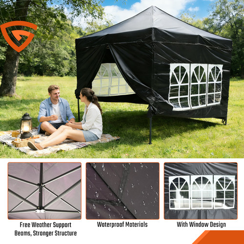 3x3m pop gazebo marquee - up,