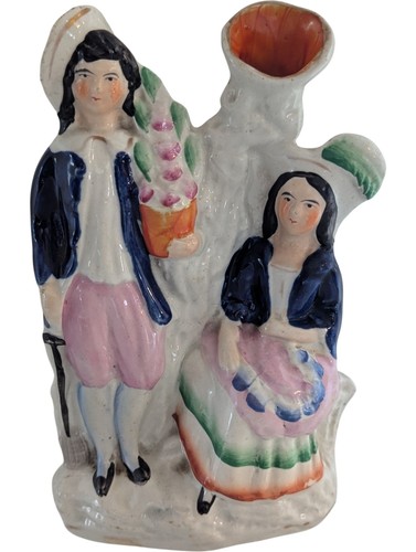 Vintage ceramic figurine vase - ceramic,
