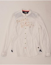 GAASTRA Womens Graphic Shirt UK 14 Large White Cotton BQ07