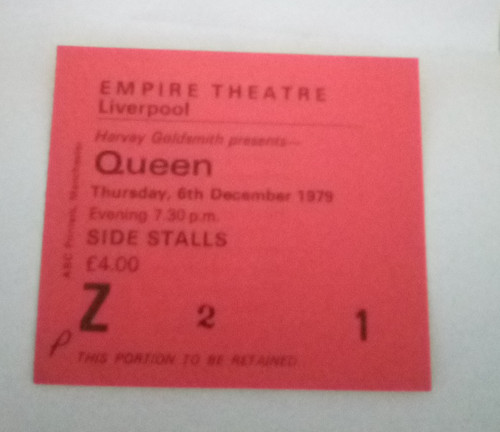Queen ticket december 1979 - queen,