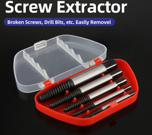 5pc screw extractor drill bit - screw,