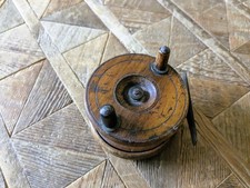 Antique Vintage Mahogany Fishing Reel