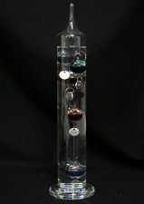 Galileo Thermometer 34cm Tall Desk Ornament Colourful Decorative Working