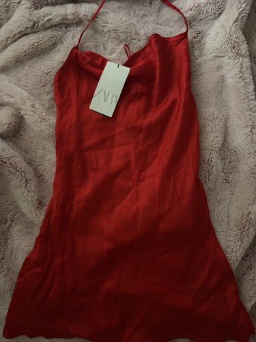 New zara women red dress - red,