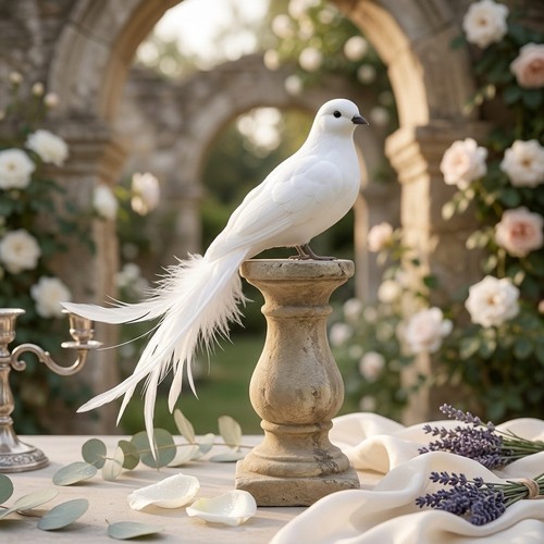 White long tailed pigeon - long-tailed,