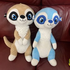 Big Meercat Soft Toy 16 Inch Blue& Brown Pair Of Plush Cheap! 39