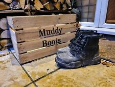 Wellie Boot Rack & Shoe Rack - Rustic Wooden Storage Box -  Muddy Boots