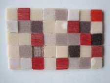 Loose 3/4" (2 cms) square Glass Mosaic Tiles - 40 pieces - "Red Purple Mix"