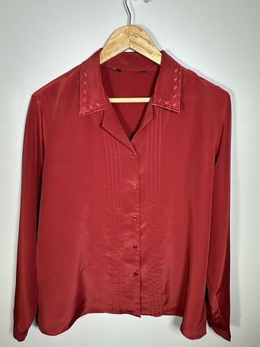 Vintage deep red blouse size - deep,