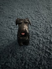 Vintage MEG Toy Black Begging Schnauzer Dog Collectible Figurine