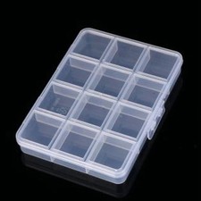 Clear Plastic Organizer Case 30 Compartments Jewelry Storage Box for Earrings