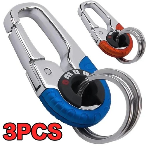 Men stainless steel keychain - stainless,
