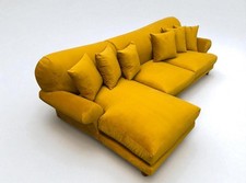 SWOON Willows LHF Corner Sofa in Turmeric Easy Velvet (1893)