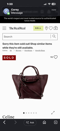 Celine burgundy top handle - burgundy,