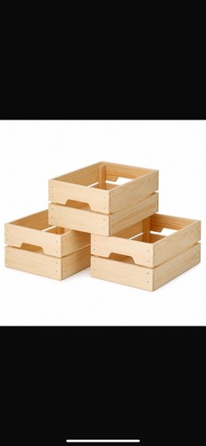 Ikea knagglig wooden - crate,
