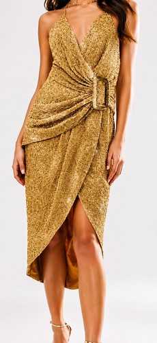 New asos gold sequin - gold, midi