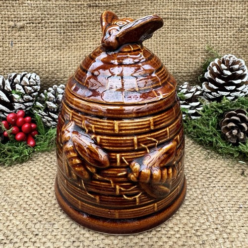 Vintage brown ceramic - vintage, beehive