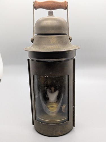 Vtg brass oil - vtg, lamp