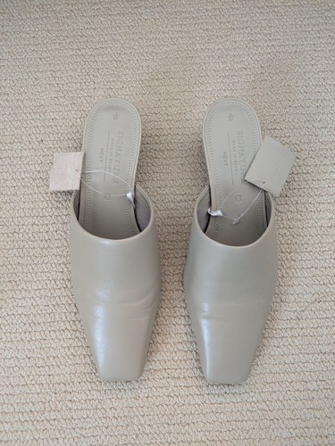 100 leather mules next - leather,