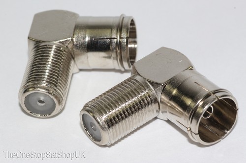 Right angled f - angled, connector