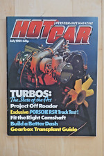 HOT CAR Magazine. July 1981. Turbo's, Porsche RSR, Performance Cars, Motoring