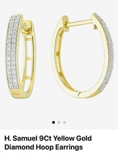 Samuel gold diamond hoop - h,