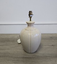 Ceramic Lamp Light Bedside Table Round Vase Shape Brass Fittings